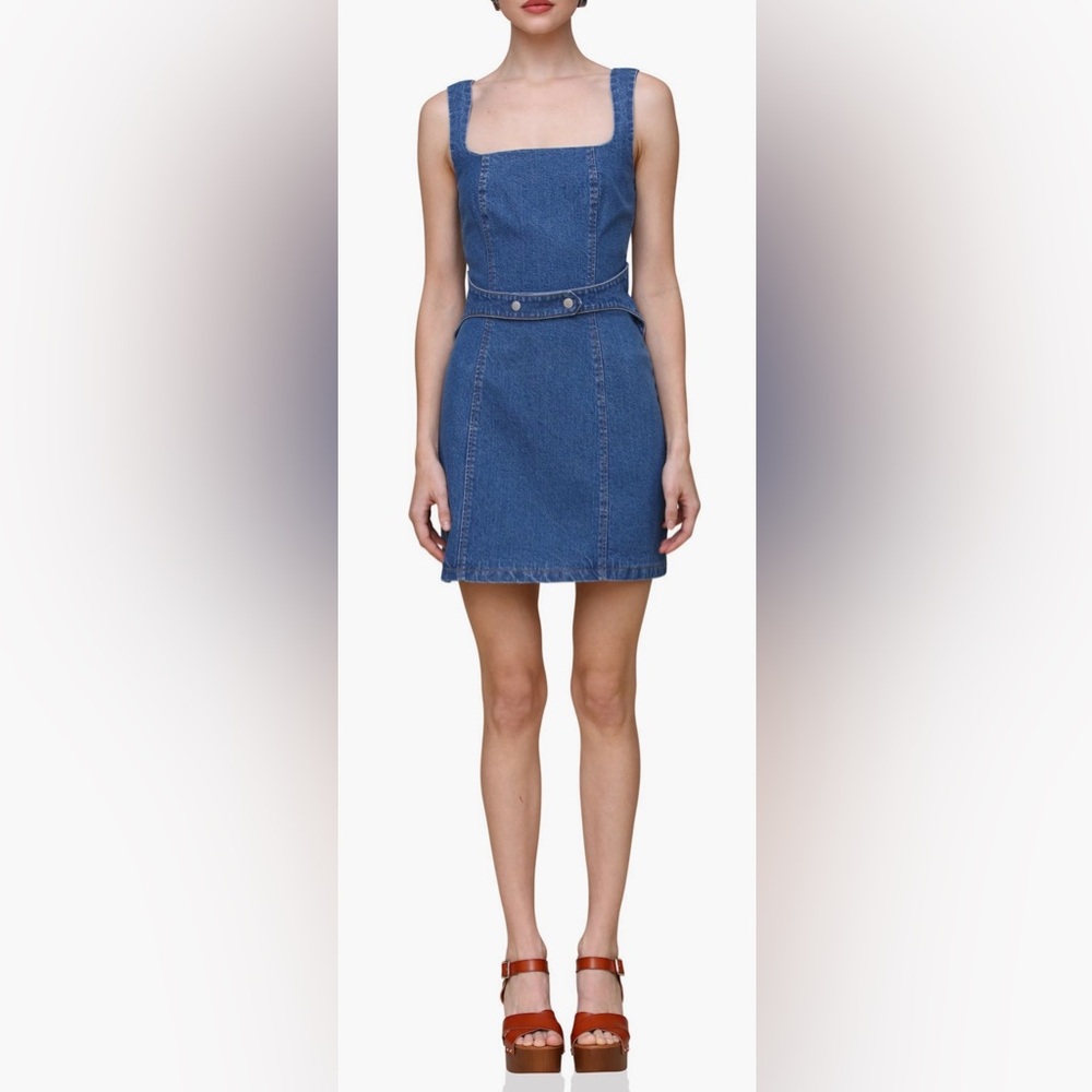 NWT Avec Les Filles, Harness Denim Body-Con Dress, Size 0